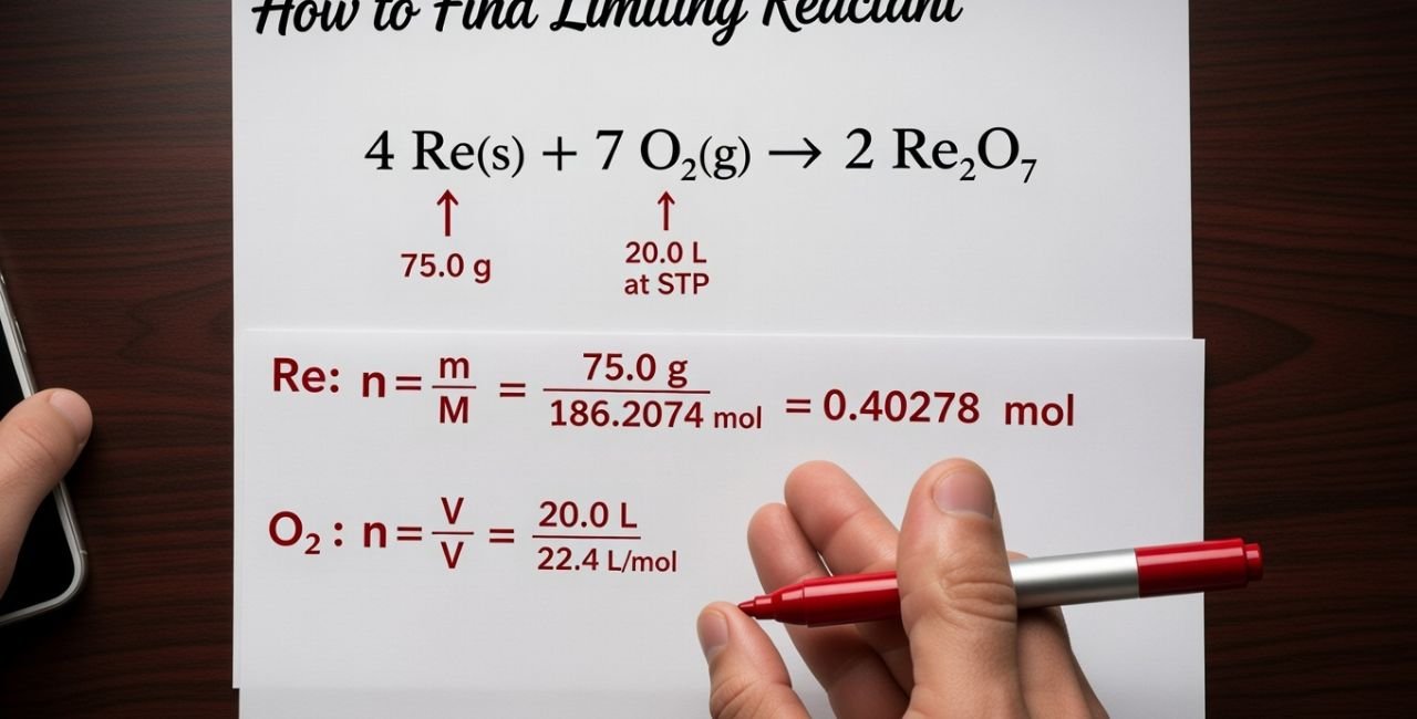 how to express limiting reactant in chemical formula